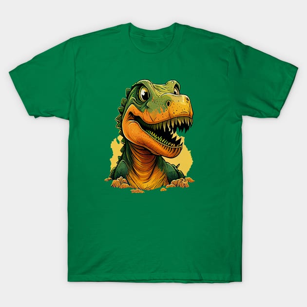 Tyrannosaurus Rex Dinosaur Head T-Shirt by KOTOdesign